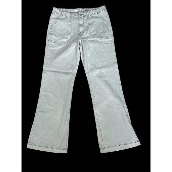 Kensie Jeans Vintage LUXE Savannah High Rise Flare Women’s 10/30 Beige Boho EUC! - Picture 1 of 12